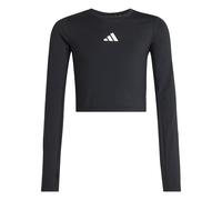 adidas Bambine e Ragazze Techfit Longsleeve tee, Black/White, 14-15 Years