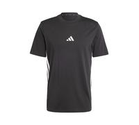 adidas Hombre Essential Three Stripes Single Jersey tee, Black/White, XS