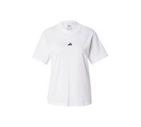 adidas Mujer Essentials Small Logo Cotton T-Shirt, White/Black, XXS