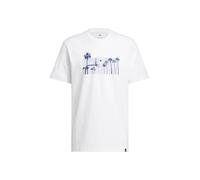 adidas Uomo Summer Sunset Graphic T-Shirt, White, M
