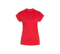 adidas Donna Essentials 3-Stripes Single Jersey tee, Better Scarlet/White, S
