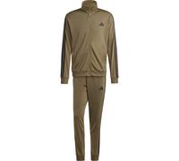 adidas Uomo SPORTSWEAR BASIC 3 STRIPES TRICOT TRACKSUIT, Olive Strata, M