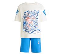 adidas Unisex - Bambini e ragazzi MARVEL AVENGERS T-SHIRT SET, off white/ray blue, 18-24 Months