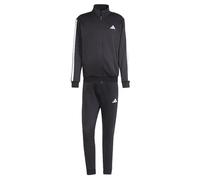adidas Hombre SPORTSWEAR BASIC 3 STRIPES FLEECE TRACKSUIT, Black, S