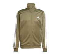 adidas Hombre SPORTSWEAR BASIC 3 STRIPES TRICOT TRACKSUIT, olive strata/white, M