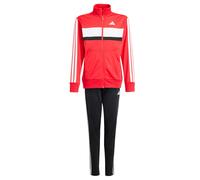 adidas Unisex - Bambini e ragazzi SEASONAL ESSENTIALS TIBERIO 3 STRIPES TRICOT TRACKSUIT, Pure Ruby/White, 11-12 Years