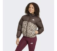ADIDAS SPORTSWEAR Chaqueta acolchada sin capucha, estampada con motivos de leopardo. Color marrón