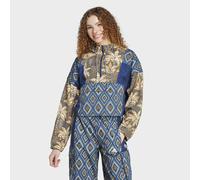 Adidas Sportswear Chaqueta con capucha y cremallera 1/4 ADIDAS x FARM RIO. Talla L. Color Azul