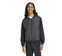 ADIDAS SPORTSWEAR Chaqueta híbrida con capucha essentials 3 rayas. Color Negro