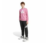 ADIDAS SPORTSWEAR Conjunto de tejido polar cepillado junior. Color negro/rosa