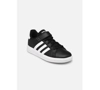 adidas Grand Court Elastic Lace and Top Strap Shoes, Zapatillas de Tenis, Core Black/Cloud White/Core Black, 33 EU
