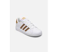 adidas Grand Court Sustainable Lace Shoes, Zapatillas, Cloud White/Cloud White/Matte Gold, 33 EU