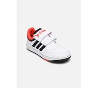 adidas Hoops Lifestyle Basketball Hook-and-loop Shoes, Zapatos Unisex niños, Cloud White Core Black Bright Red, 30 EU