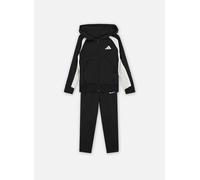 adidas Unisex niños SEASONAL ESSENTIALS COLORBLOCK FLEECE TRACKSUIT, black/wonder silver/white, 7-8 Years