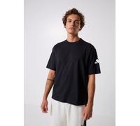 adidas Hombre Essentials Lose FIT Three Bar tee, Black/White, L