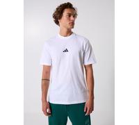adidas Uomo Essentials Small Logo Single Jersey tee, White/Black, S