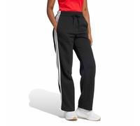 Adidas Donna Essentials 3-Stripes Open HEM Fleece Pants, Black/White, L