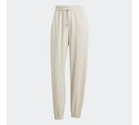 adidas Mujer Essentials Small Logo French Terry Cuffed Pants, Wonder Alumina/White, M