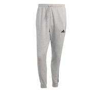 adidas Hombre Essential Three Stripes French Terry Pant, Medium Grey Heather/Black, S