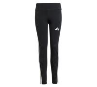 adidas Niñas Essentials 3 Stripes Leggings Tights, Black/White/White, 9-10 Years