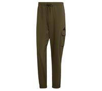 adidas Uomo Essentials Small Logo CARGP Pant, Olive Strata/Black, M