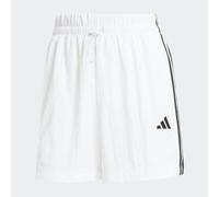 adidas Mujer Essentials 3-Stripes Lifestyle Woven Shorts, White/Black, XS