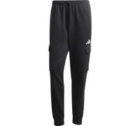 adidas Hombre Essentials Feelcozy Fleece Cargo Pants, Black/White, S