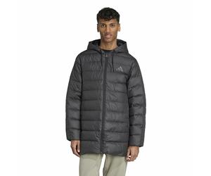 ADIDAS SPORTSWEAR Plumífero ligero con capucha Essentials 3 Stripes. Color Negro