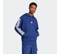 adidas Uomo Essential Three Stripes French Terry Hoodie, Dark Blue/White, M