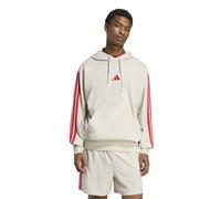 ADIDAS SPORTSWEAR Sudadera básica con capucha de 3 rayas. Color gris/rojo