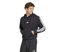 adidas Hombre Essential Three Stripes French Terry Hoodie Sweatshirt, Black/White, XL