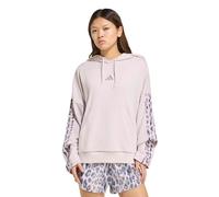ADIDAS SPORTSWEAR Sudadera con capucha de leopardo Essentials 3 rayas. Color GRIS/LEOPARDO