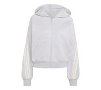 ADIDAS SPORTSWEAR Sudadera con cremallera deportiva 'ADIDAS KIT 3-STRIPES FULL ZIP' gris moteado / blanco XSxTallas normales EUR