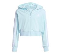 ADIDAS SPORTSWEAR Sudadera con cremallera deportiva 'Essentials' aqua / blanco Infantil ADIDAS SPORTSWEAR 128 aqua / blanco