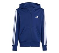 Adidas Sportswear Sudadera con cremallera de felpa cardada. Talla 132/138 cm (9/10 años). Color Azul