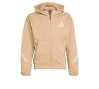 ADIDAS SPORTSWEAR Sudadera con cremallera deportiva 'Z.N.E.' capuchino / blanco, Talla 128