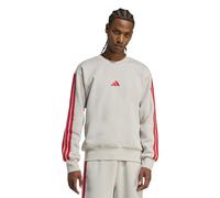ADIDAS SPORTSWEAR Sudadera de cuello redondo con 3 rayas ESSENTIALS. Color gris/rojo