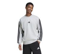 Adidas Sportswear Sudadera de felpa básica de cuello redondo con 3 rayas. Talla S. Color Gris
