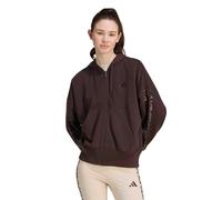 ADIDAS SPORTSWEAR Sudadera de manga larga con cremallera y estampado de leopardo, Essentials. Color Leopardo marrón