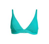 adidas Donna ICONISEA Ribbed Padded Triangle Bikini Top, Pure Teal, 32