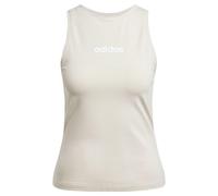 adidas Mujer Essentials Linear Slim Cotton Tank, Wonder Alumina/White, M