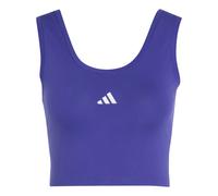 adidas Mujer Essentials Small Logo Cotton Lifestyle Tank Shirt, Pure Purple/White, L