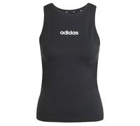 adidas Mujer Essentials Linear Slim Cotton Tank Shirt, Black/White, XXS