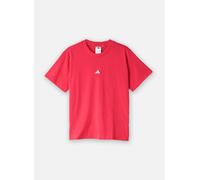 adidas Mujer Essentials Small Logo Cotton Shirt, Power Pink/White, M