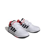 adidas Hoops Lifestyle Basketball Hook-and-loop Shoes, Zapatos Unisex niños, Cloud White Core Black Bright Red, 30 EU