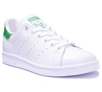 Adidas Stan Smith Júnior Cordones Zapatillas de Piel en Blanco Talla UK 3-6