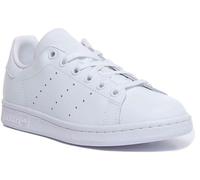 Adidas Stan Smith Júnior Cordones Zapatillas de Piel en Blanco Talla UK 3-6