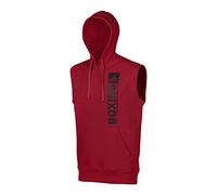adidas Sudadera con Capucha para Hombre Community Vertical Hoody Sleeveless Boxing sin Mangas, Rojo y Negro, M