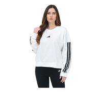 Adidas - Sudadera de Felpa Francesa con Cuello Redondo y 3 Rayas - Sport - Mujer - Blanco - M -