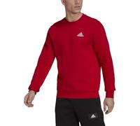 adidas Sudadera de forro polar para hombre Essentials, Scarlet-blanco, XXXXL